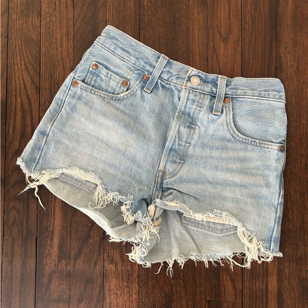 Levis Distressed Jean Shorts